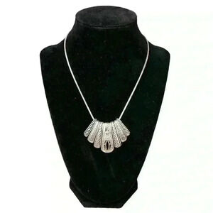 Brighton *Retired* Etched Silver Statement Necklace